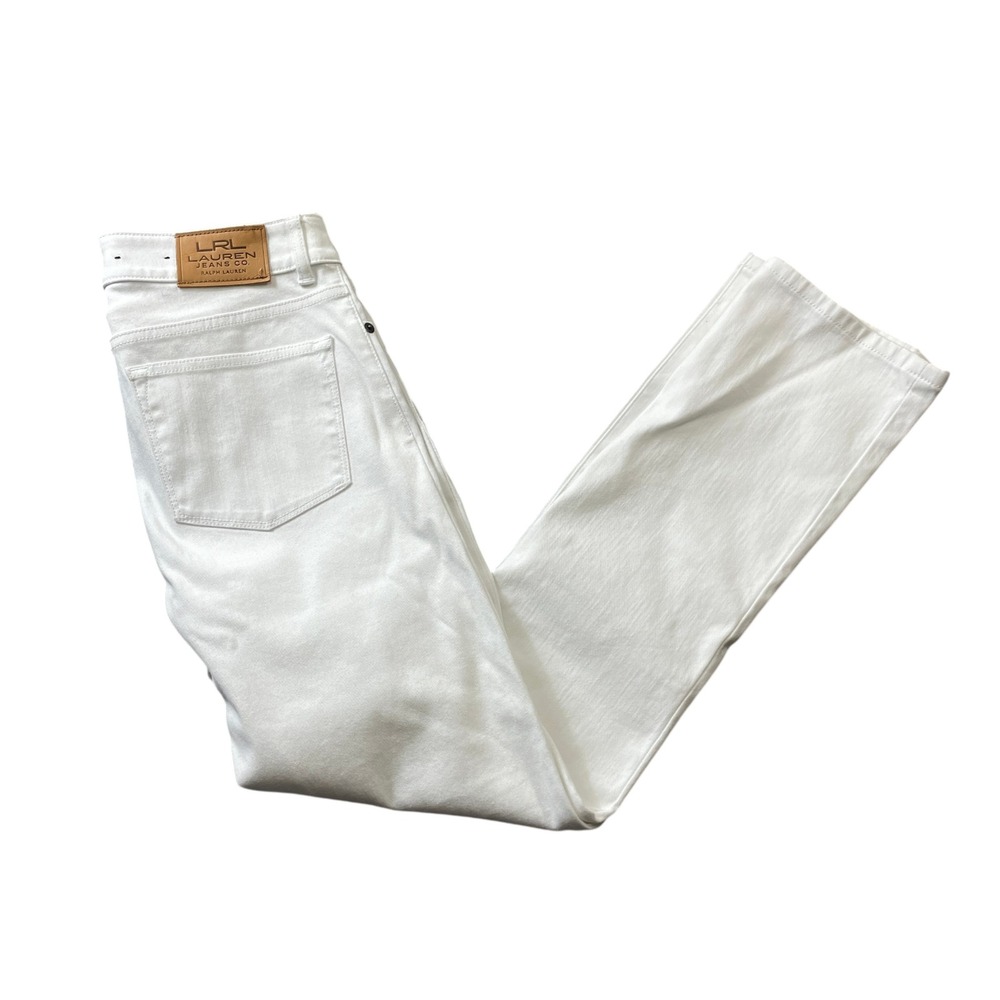 Lauren Ralph Lauren 6 heritage Jeans Snow White Denim Straight Leg Cotton Blend